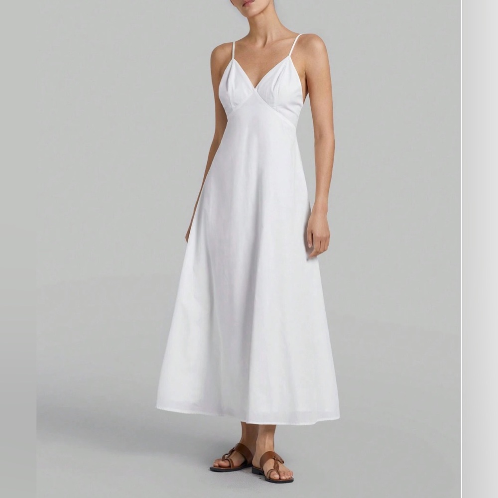 LAST ONE 🔥 Boho Low Back Maxi Dress White - Picture 1 of 6